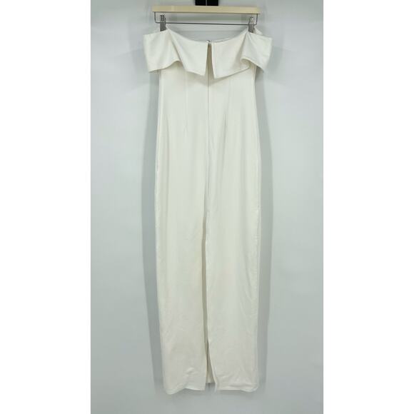 Lovers and Friends | Galleria Gown in White Off Shoulder Ponte Maxi Dress M - Picture 4 of 16